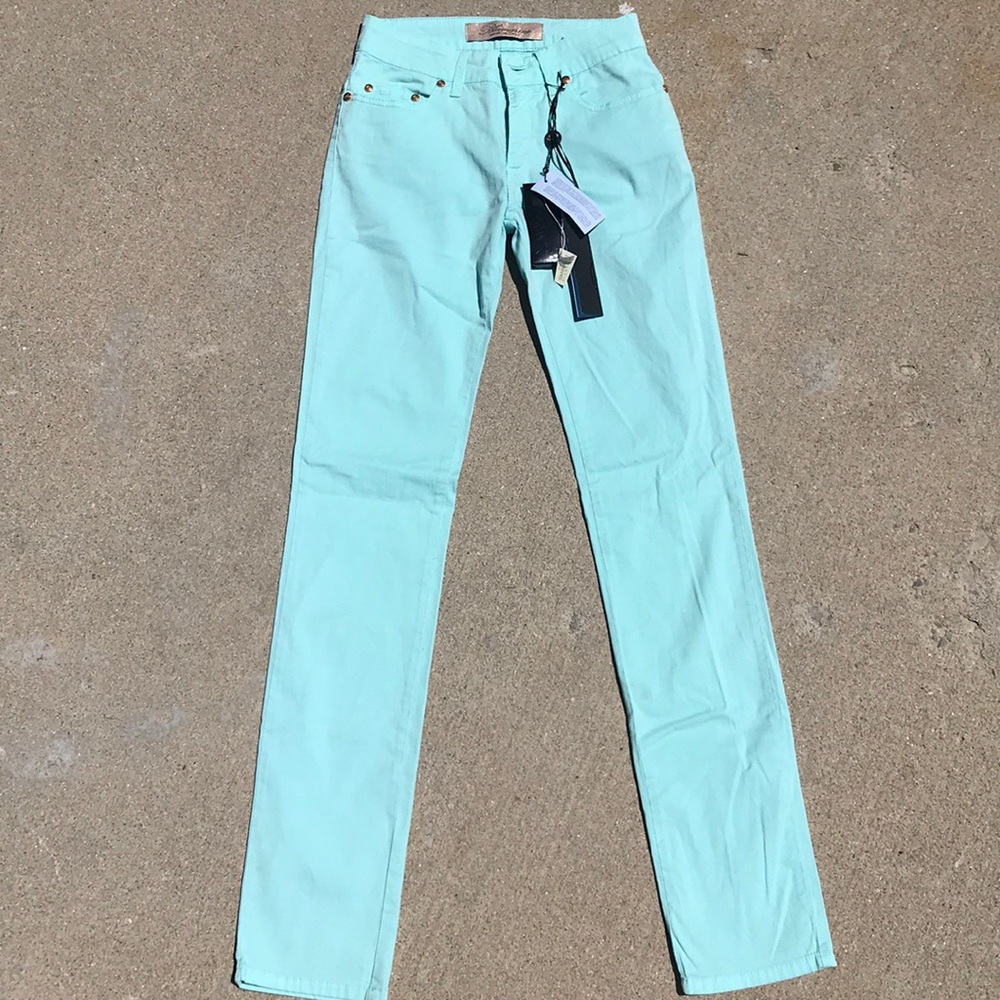 Super Cute Blue Skinny Leg Pants